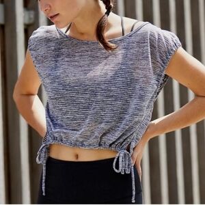 NWOT Free People Movement Tied and True Circle Back Striped Tee